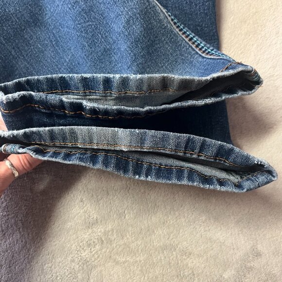 Rock & Roll Denim Embroidered Rival Low Rise Western Bootcut Jeans - Picture 16 of 16